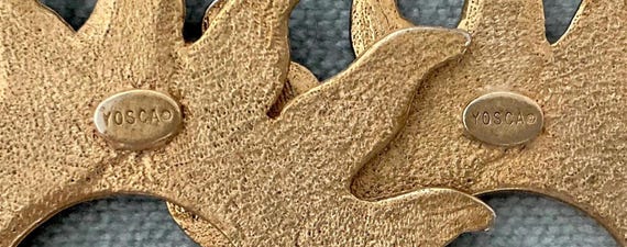 Massive YOSCA Signed BUTTON And SUN Doorknocker 3… - image 8