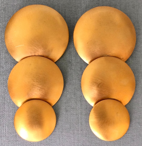 Orecchini A Cerchio Pendenti Clip-on Oro Spesso - Grandi Tondi Goccia - Bigiotteria Contemporanea