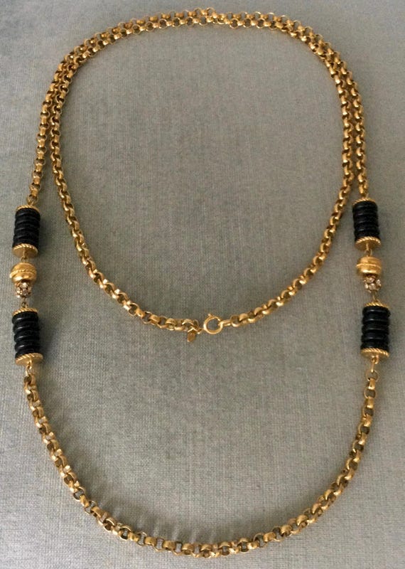 Chic GIVENCHY Signed EXTRA LONG 54” Double or Tri… - image 2