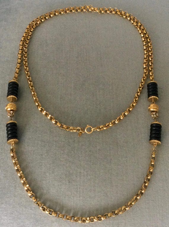 Chic GIVENCHY Signed EXTRA LONG 54” Double or Tri… - image 6