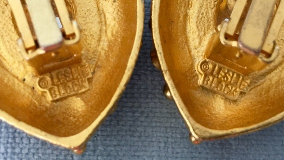 Huge LESLIE BLOCK Signed MOGHUL Ruby Red Teardrop… - image 5