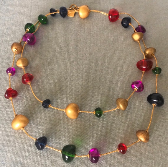 Vibrant ANNE KLEIN Signed MULTICOLOR Jewels of In… - image 1