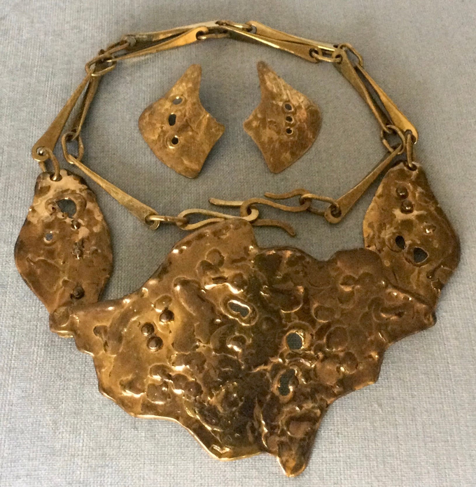 Rare Vintage Signed Joseph Boris Handmade Belt Vintage Joseph Boris Signed Cuff Belt Mixed Metals Copper  main image 2