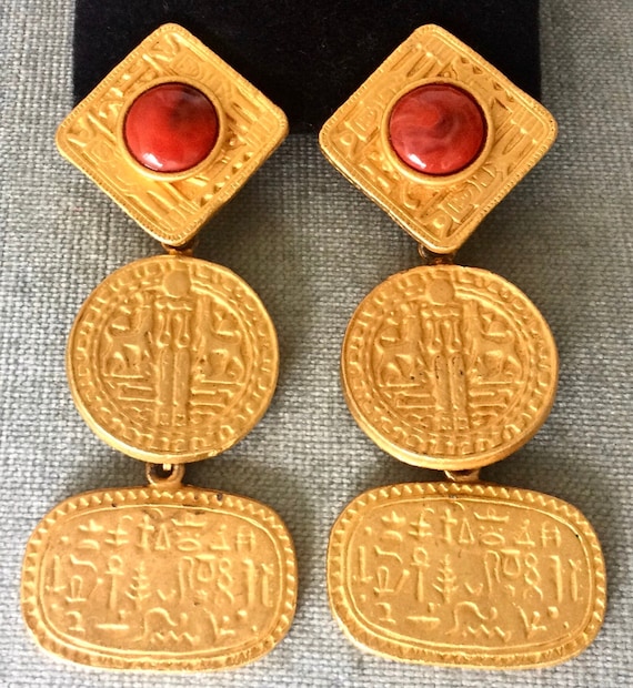 Statement LES BERNARD Signed EGYPTIAN Revival Hie… - image 1