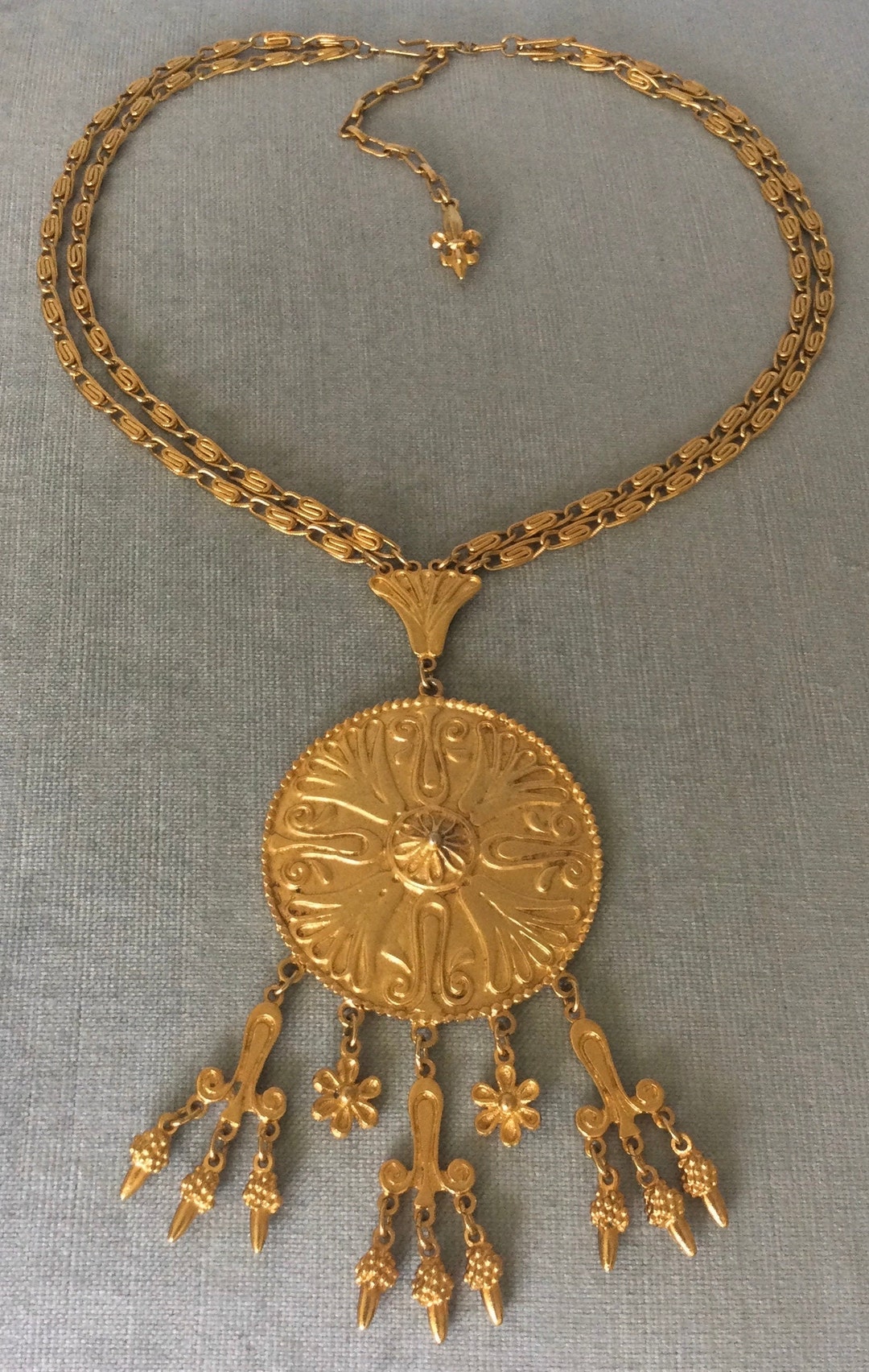 Massive VENDOME Signed ETRUSCAN BYZANTINE Medallion and Charms - Etsy