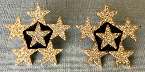 Modernist ROXANNE ASSOULIN Signed STARS Diamanté … - image 1