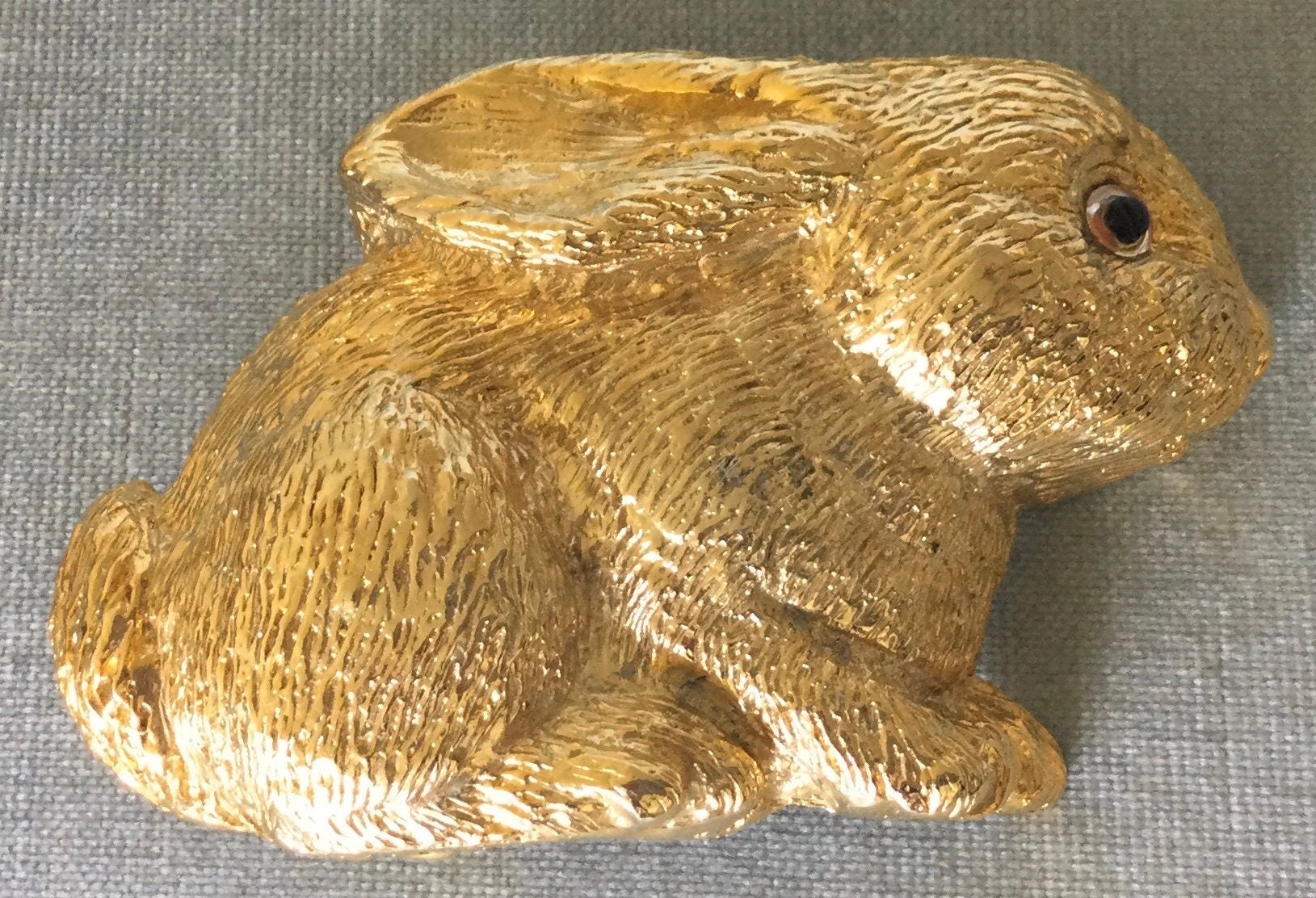 Vintage Mimi gold bunny with glass eyes belt and buckle 4-H Rabbit Custom Belt Buckle – Shop 4-H main image 3