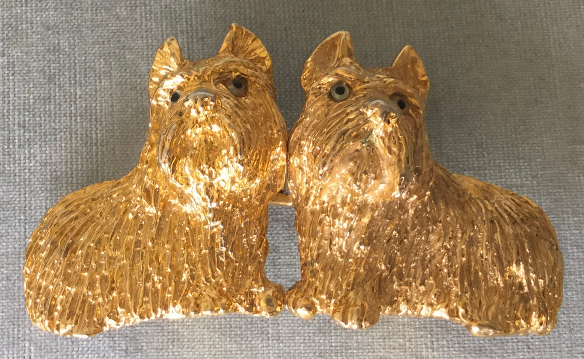 RARE Mimi Di N Vintage 1976 White & Gold-Tone Scottish Terrier Dogs Belt Buckle Terrier Belt Buckle - Etsy main image 3