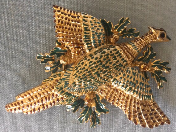 Rarest MIMI Di N Signed Enameled BIRD of PARADISE Belt  display picture 1