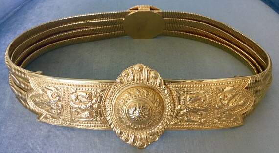 【保管袋付き】JUDITH LEIBER ベルト　ゴールド　ストーン　希少 保管袋付き】JUDITH LEIBER ベルト ゴールド ストーン 希少