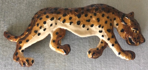 Vintage Mimi di N Gold Leopard Cheetah Animal Motif Belt 1980s costume designer Mimi di n 1987 - Gem main image 3