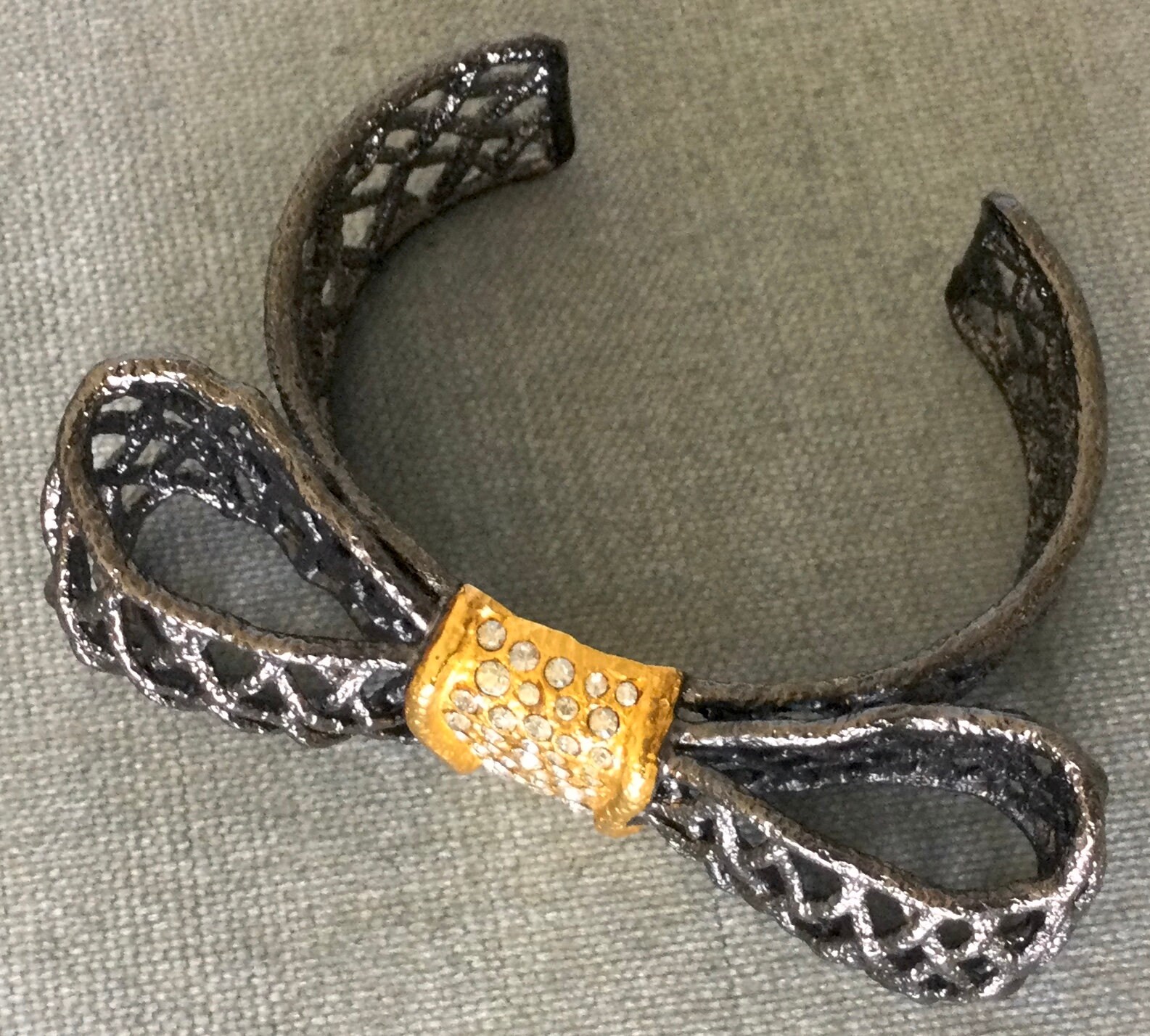 Alexis Bittar Big Bow Caged Bracelet Avant-garde ALEXIS BITTAR Big BOW Sculptural Woven Caged  main image 3