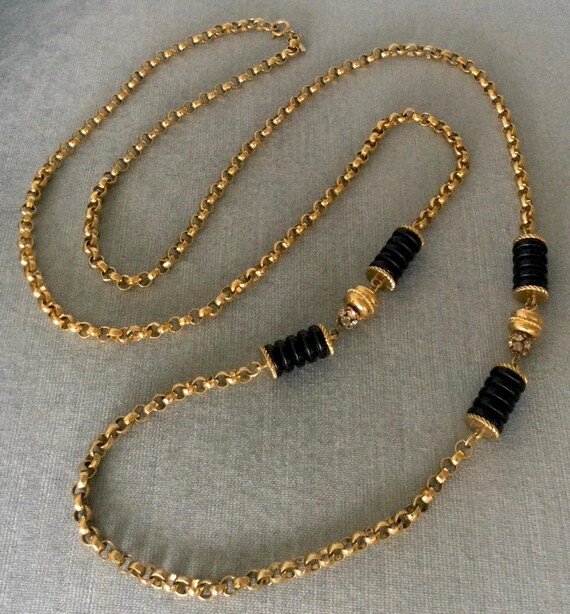 Chic GIVENCHY Signed EXTRA LONG 54” Double or Tri… - image 4