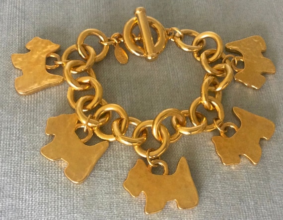 Striking CAROLEE Signed SCOTTIE Puppy Dog CHARM C… - image 1