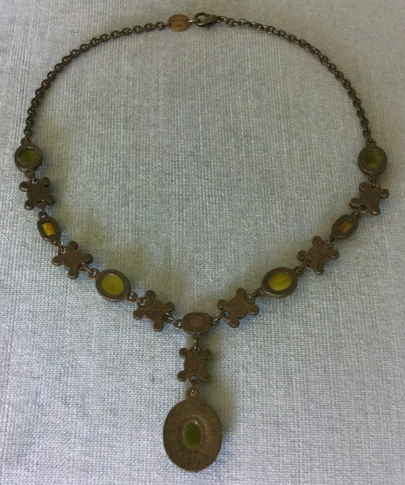 Divine POGGI PARIS Signed VICTORIAN Peridot Green… - image 4