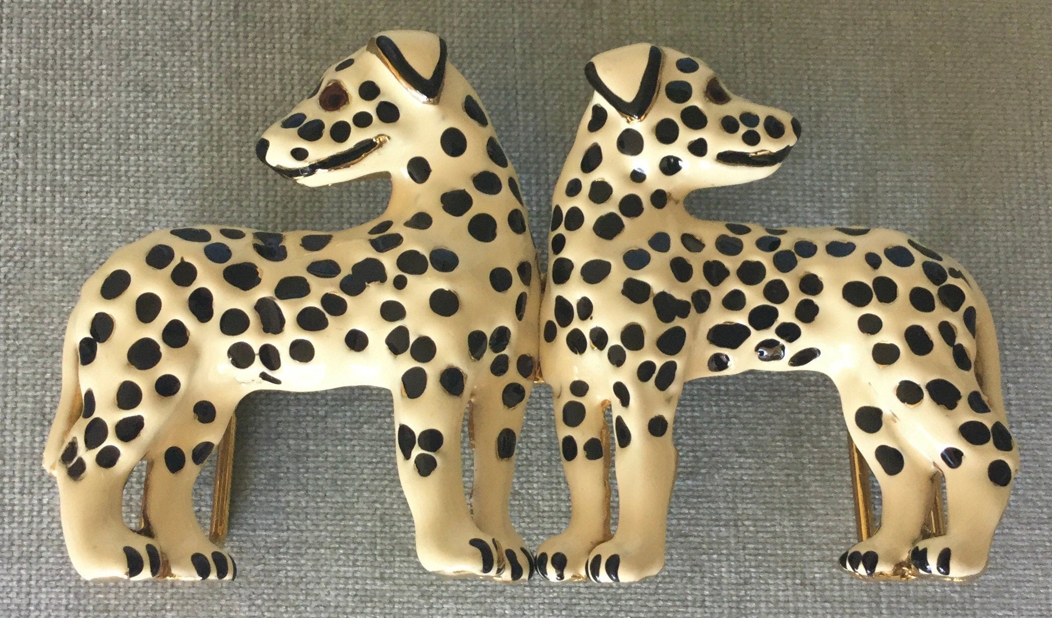 Rarest MIMI Di N Signed DALMATIAN Kissing Puppy DOGS White  display picture 2