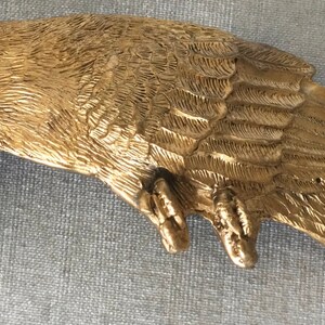 Massive 7” PARROT SCULPTURAL ANIMALIER Belt Buckle Gold Metal Vintage Designer Couture Runway Big Statement Animal Large Huge Feathered Bird