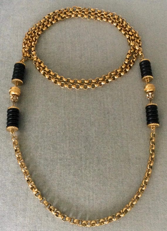 Chic GIVENCHY Signed EXTRA LONG 54” Double or Tri… - image 1