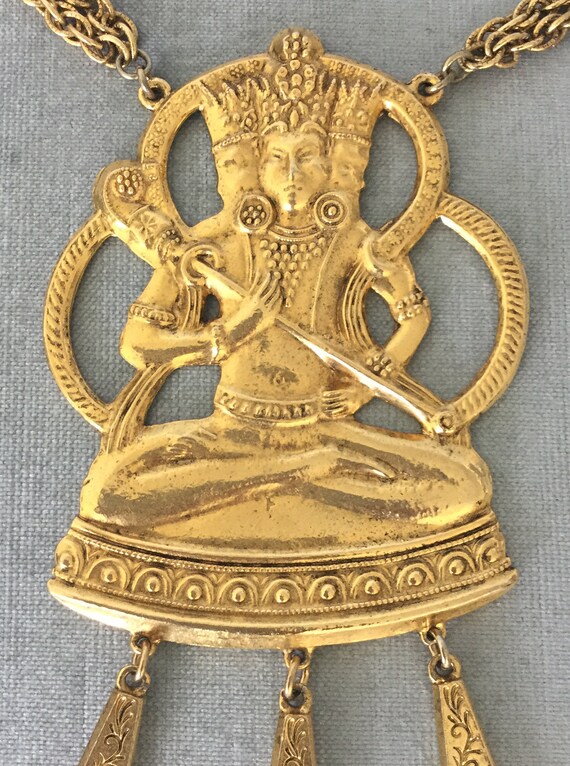 Striking PAULINE RADER Signed Massive HINDU God 7… - image 4