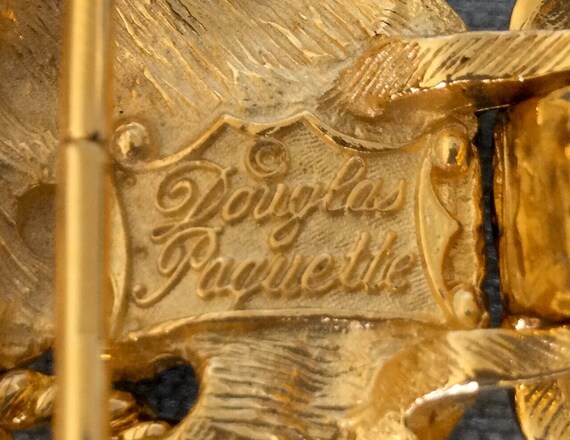 Chic DOUGLAS PAQUETTE Signed Doorknocker LION Heads Belt  display picture 3