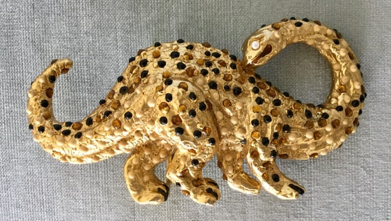 Rarest MIMI Di N Signed ENAMELED DINOSAUR 5 1/4” … - image 1