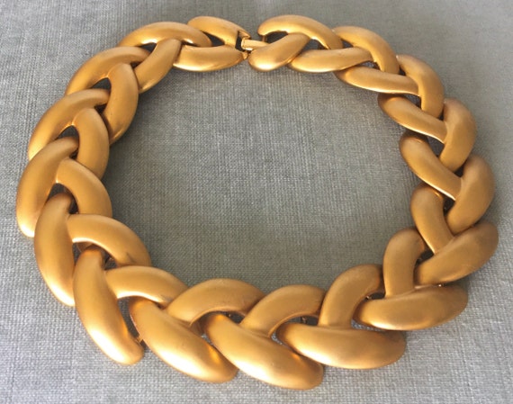 Spectacular SCULPTURAL BRAID Link CHUNKY Wide Coll