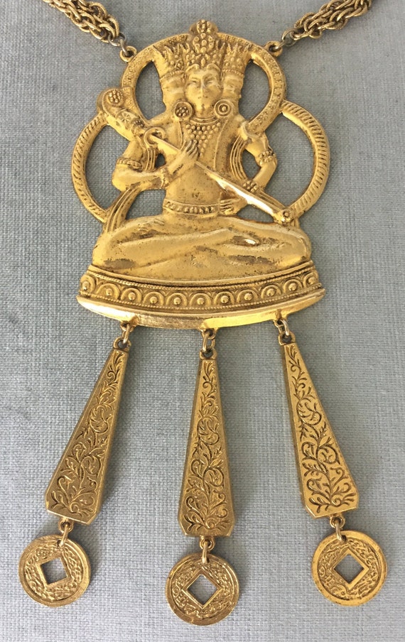 Striking PAULINE RADER Signed Massive HINDU God 7… - image 2