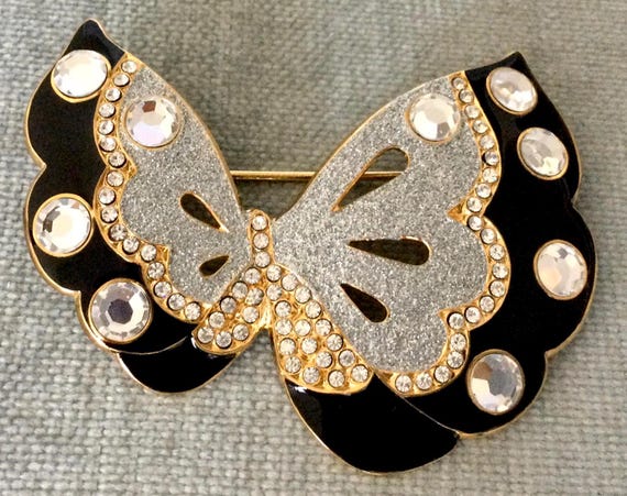 Rarest HANAE MORI Signed Enameled BUTTERFLY Art D… - image 2