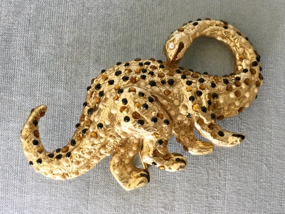 Rarest MIMI Di N Signed ENAMELED DINOSAUR 5 1/4” … - image 2