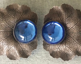 〓美品〓　IKUO PARIS イヤリング　ゴールド×紺　ヴィンテージ No. 12079 - Earring - GOLD / RAGBAG (イヤリング・ピアス