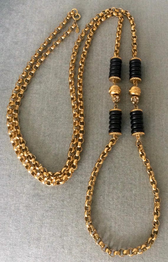 Chic GIVENCHY Signed EXTRA LONG 54” Double or Tri… - image 3