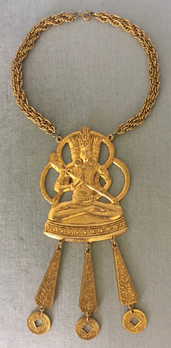 Striking PAULINE RADER Signed Massive HINDU God 7… - image 3