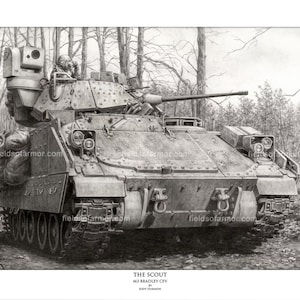 M3 Bradley Cavalry fighting vehicle customizable S/N print by Harmon