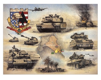 Impresión de Tormenta del Desierto, firmada por Jody Harmon (17 x 22)