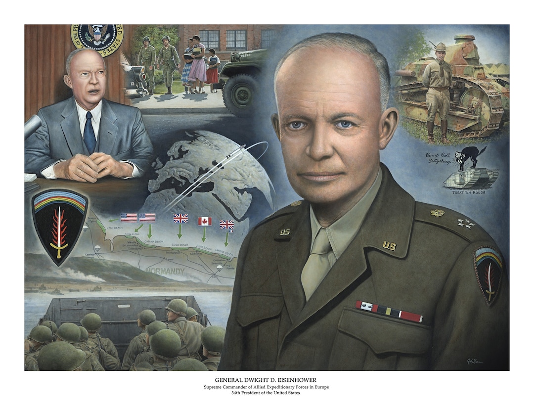 General Dwight Eisenhower Signed and Numbered Print