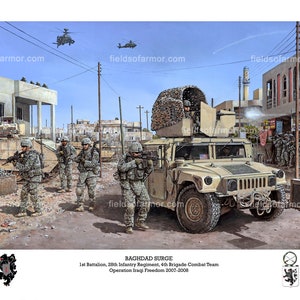 Baghdad Surge 1-28 Infantry Regiment, 4th Brigade Combat Team OIF 07-08 Artist Proofs by Harmon