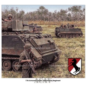 11º ACR Blackhorse ACAV Vietnã S/N Impressão