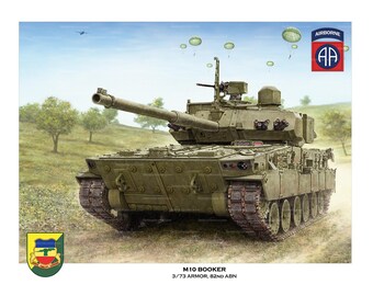 M10 Booker 3er Batallón 73rd Armor 82nd Airborne S/N impresión de Harmon