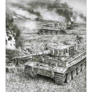 Blood and Iron Tigers at Kursk S/N Print