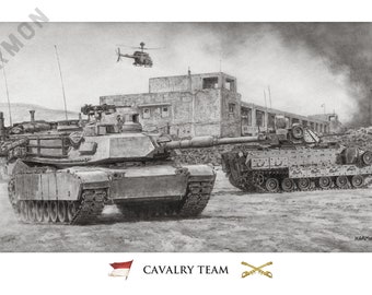 Equipo de caballería Nueva edición Impresión personalizable de Abrams y Bradley de Harmon