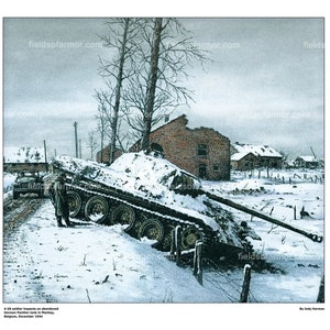 Signed and number German Panther tank print by Jody Harmon