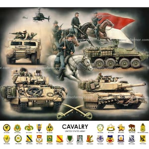 Cavalry Regimental Customizable Signed and Numbered Print