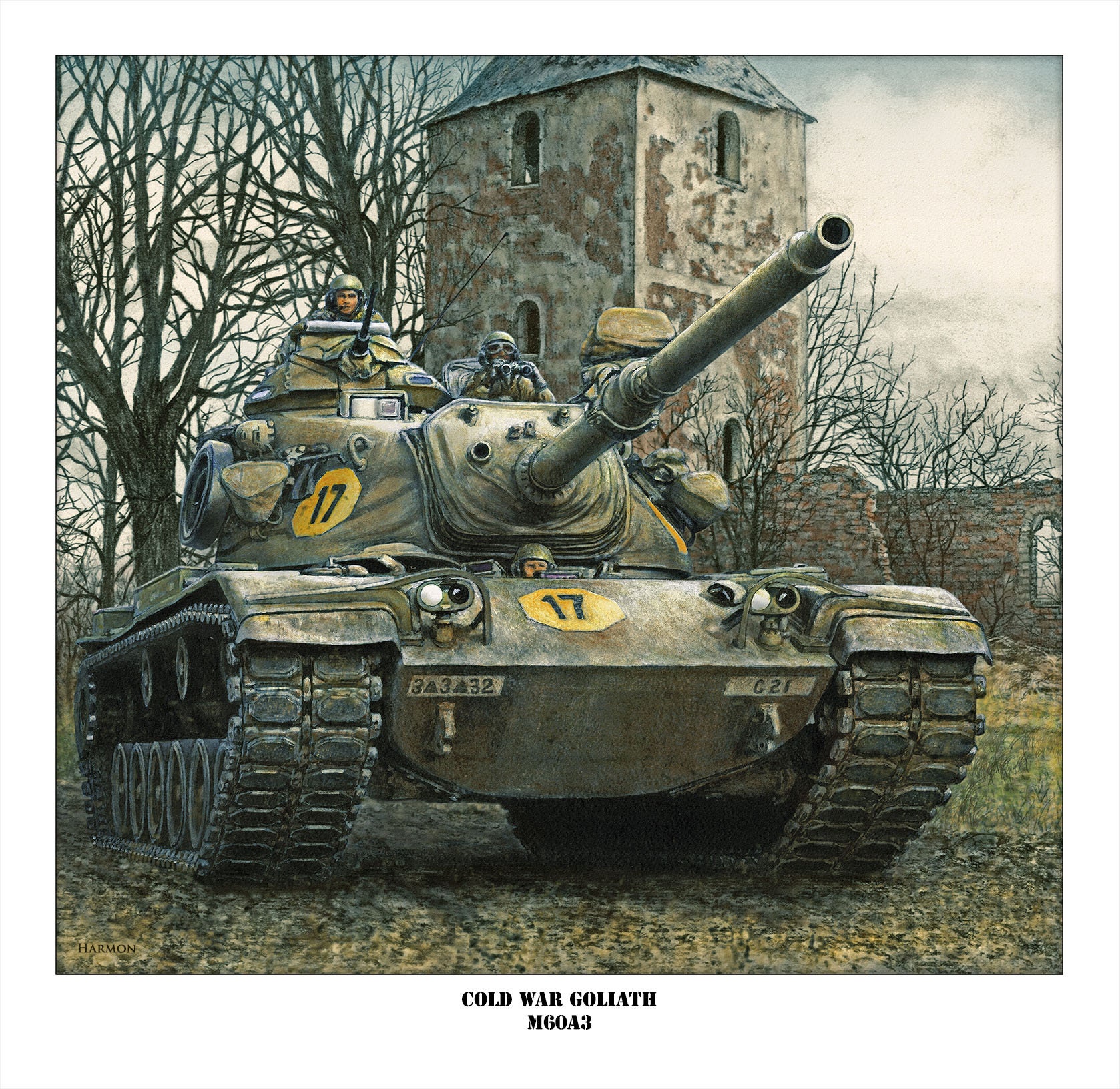 Chrysler M60 Patton Main Battle Tank Art Map/Flag Print 5 