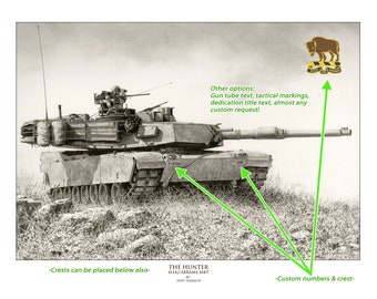 The Hunter M1A2 Abrams Customizable Artist Proof Print