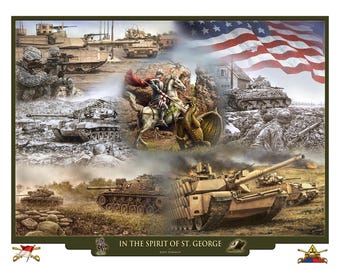 In the Spirit of St. George Armour Armstulpen Print von Harmon
