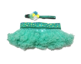 Peacock Diva rok & kraag set