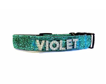 Personalized Name Rhinestone Collar--Up to 5 letters