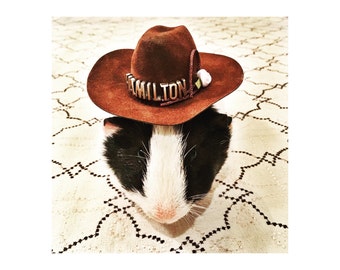 His & Hers Rabbit or Guinea Pig Personalized Cowboy Hat