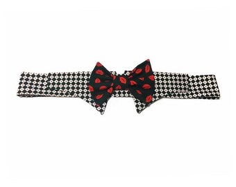 King Of Hearts Bow Tie Shirt Collar Set