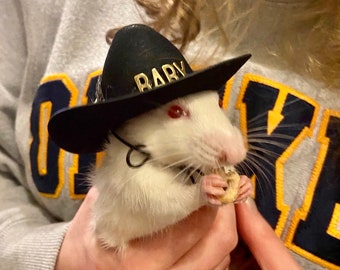 His &s Rabbit / Cavia Gepersonaliseerde Cowboy Hoed of Hoge Hoed